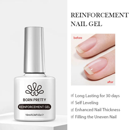 BORN PRETTY Sparkling Glass Bead Cat Magnetic Gel Nail Polish Flash White Spar Red Color Semi Permanent Soak Off UV Gel Varnish