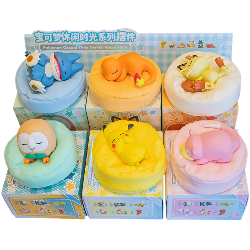 New In Stock Pokemon Eevee Sleeping Position Series Blind Box Sylveon Umbreon Flareon Jolteon Anime Desktop Decoration Model Toy