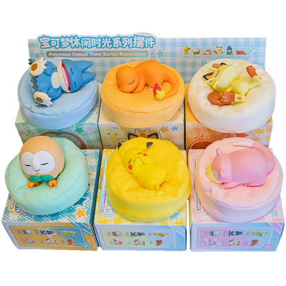 New In Stock Pokemon Eevee Sleeping Position Series Blind Box Sylveon Umbreon Flareon Jolteon Anime Desktop Decoration Model Toy