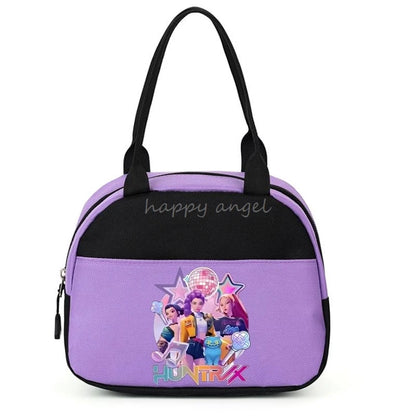 New Lunch Bags KPop Demon Hunters Print Women Men Large Capacity Picnic Drink Thermal Bag Portable Outdoor Food Lunch Handbags