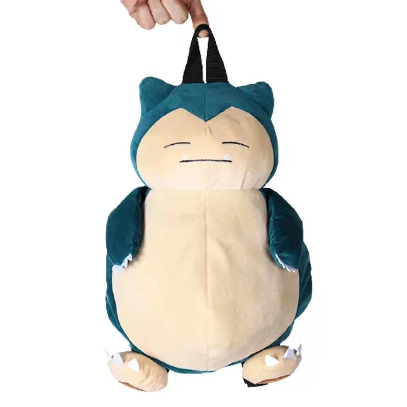 TAKARA TOMY Snorlax Pokemon Backpack Plush Kawaii Anime Pendant Stuffed Bag Soft Cartoon Schoolbag Birthday Gift