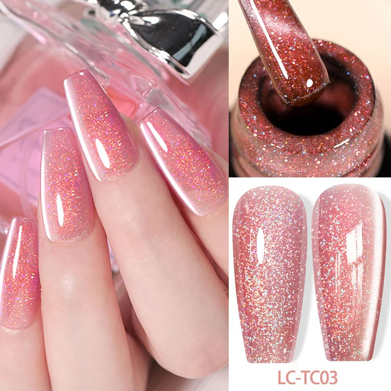 LILYCUTE 7ml 9D Cat Magnetic Gel Nail Polish Iridescent Magnet Semi Permanent Soak Off UV LED Manicure For Nail Art Gel Varnish