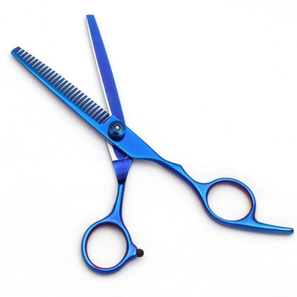 Hairdressing Scissors Japan Stainless Hair Scissors Purple Hair Cutting Scissors Barber Shop Thinning Shears Set Comb C1001