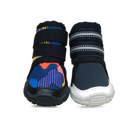 Large Dog Shoes Snowproof Anti-Slip Rubber Sole Winter Pet Dog Shoes For Medium Large Dogs Cotton Shoes Booties For Dogs
