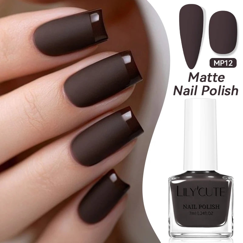 LILYCUTE 7ml Matte Nail Polish - 28 Autumn Colors