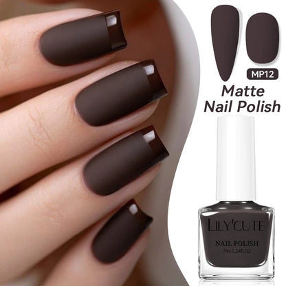 LILYCUTE 7ml Matte Nail Polish - 28 Autumn Colors
