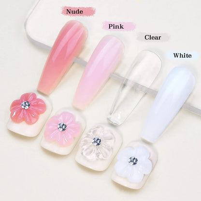 5/15ml Clear Non-Stick Hand Extension Gel Nail Polish 3D Shaping/Sculpting/Carving UV/LED Gel Milky Jelly Hard Gel Manicure DIY