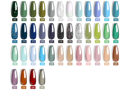 Limegirl Gel Nail Kit with Nail Lamp, 8ml Morandi Set, Base/Top/Matte, 30 Days Wear, UV/LED for Home & Salon