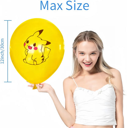 Pokemon Latex Balloons Birthday Party Decor Cartoon Pikachu Balloon Poke Ball Balloons Baby Shower Kids Favor For Party Supplies