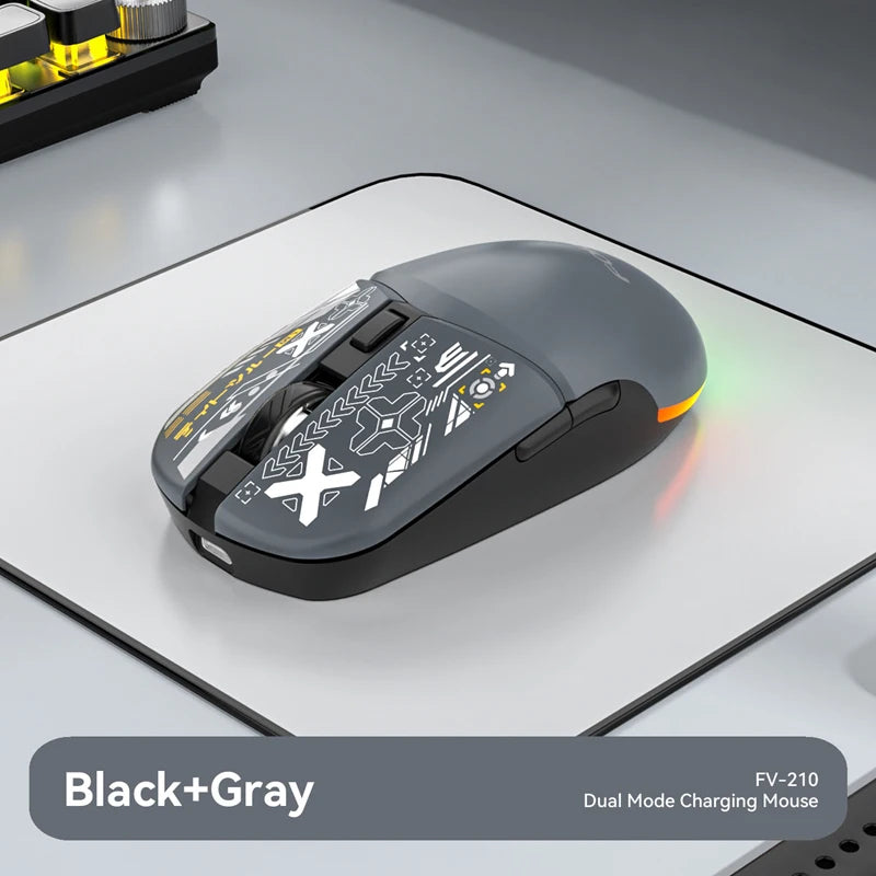 Stylish Lightweight Tri-Mode Bluetooth Wireless Mouse Rechargeable Silent Mouse Low Latency for Gaming Esports Office Work