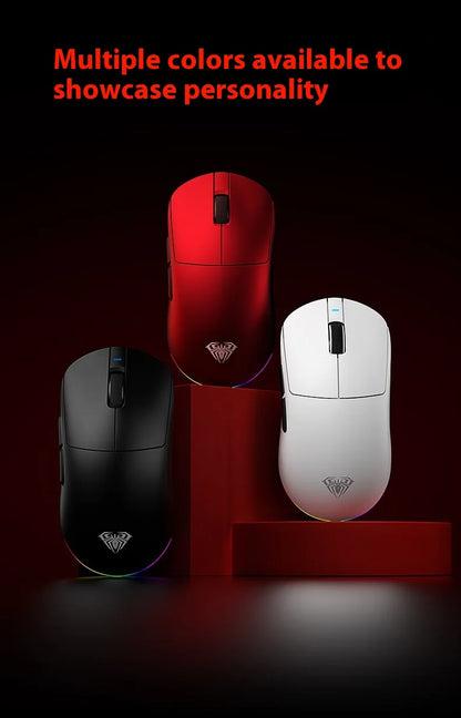 AULA V9 V9+ Wireless Mouse Tri Mode Bluetooth Lightweight Mouse E-sports Gaming Mice Esports Gaming Mice PC Accessories Gifts