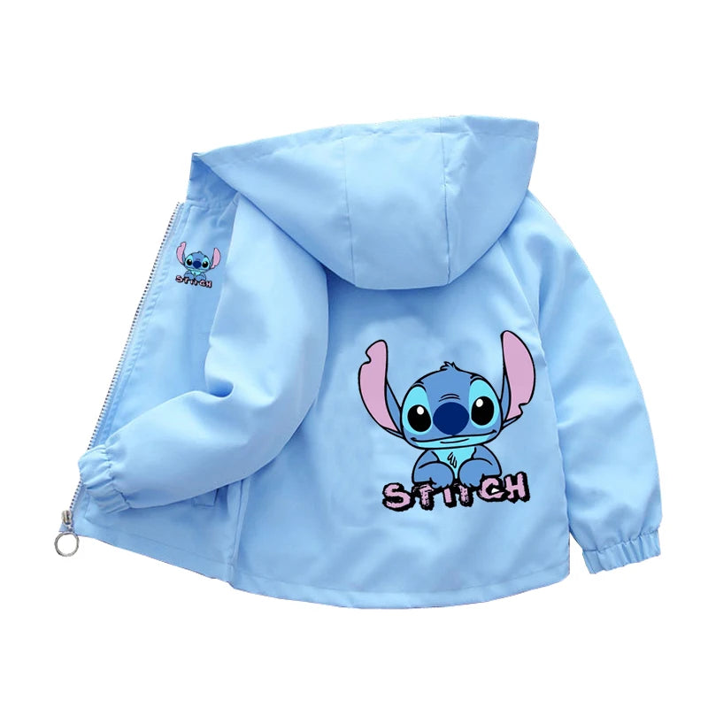 Boys Spiderman Hooded Jackets 1-10 Years Girls Spring Autumn Stitch Print Sports Coats Children Cartoon Outerwear Kids Clothes