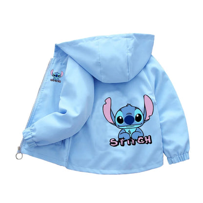 Boys Spiderman Hooded Jackets 1-10 Years Girls Spring Autumn Stitch Print Sports Coats Children Cartoon Outerwear Kids Clothes