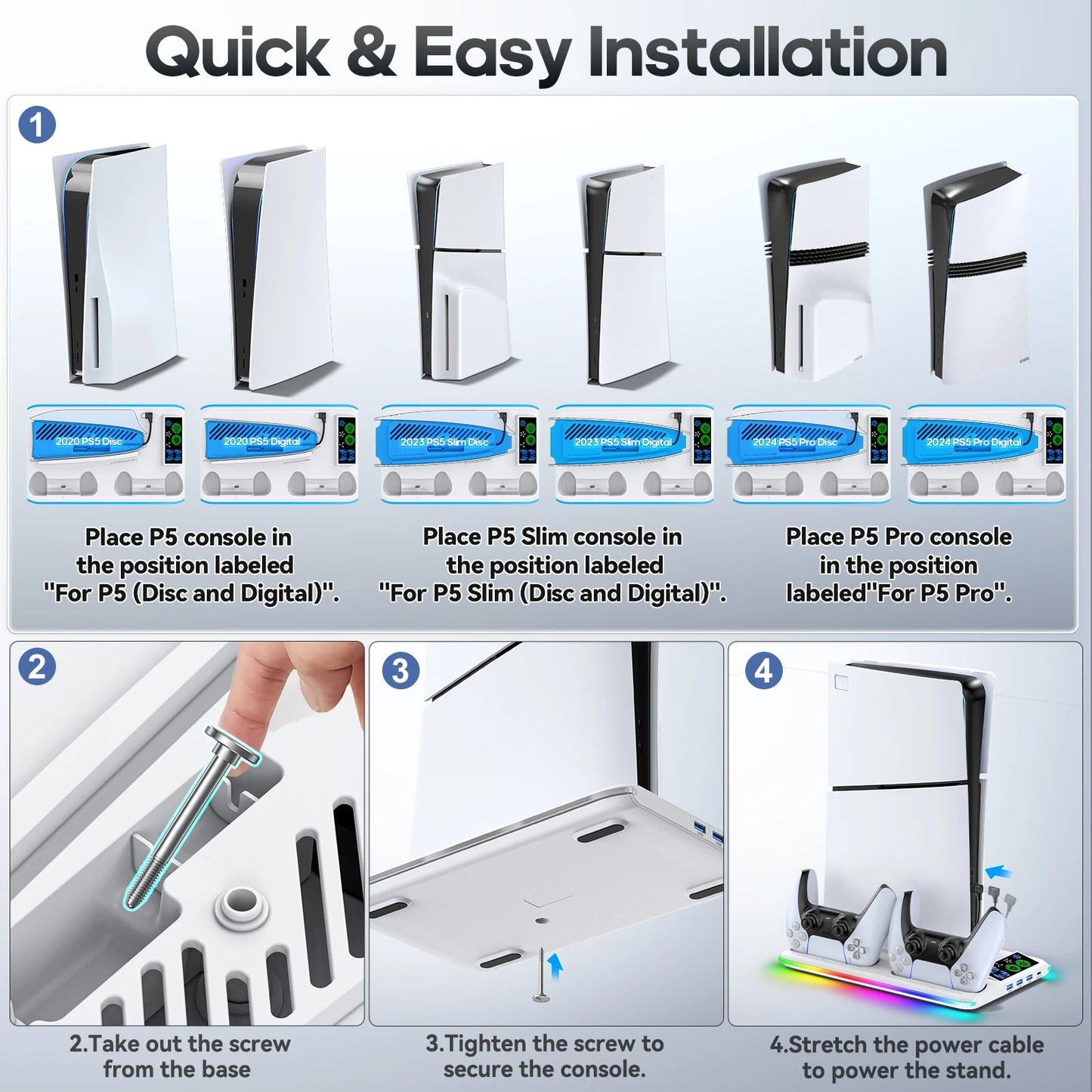 PS5 RGB Cooling Stand