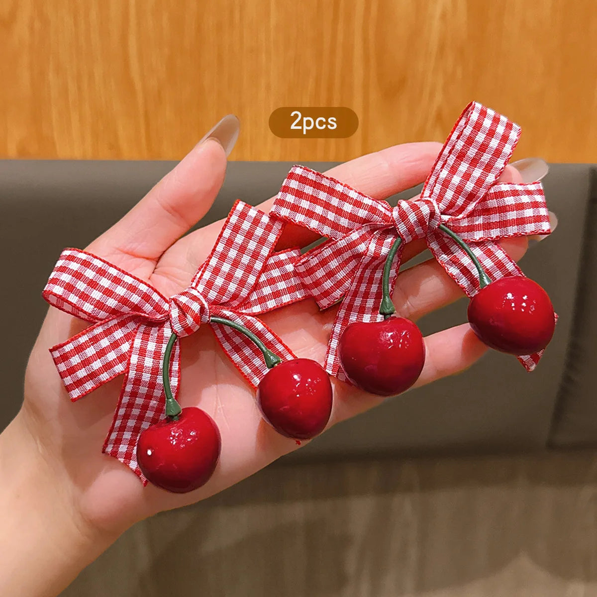 Sweet Cherry Hair Bow Clips.