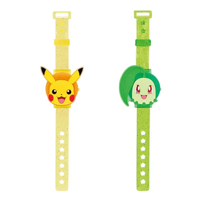 Bandai Pokemon Gashapon Light Up Wristband Vol 3 Glitter Adjustable Wristband With Pikachu Tepig Mew Totodile Emolga Chikorita