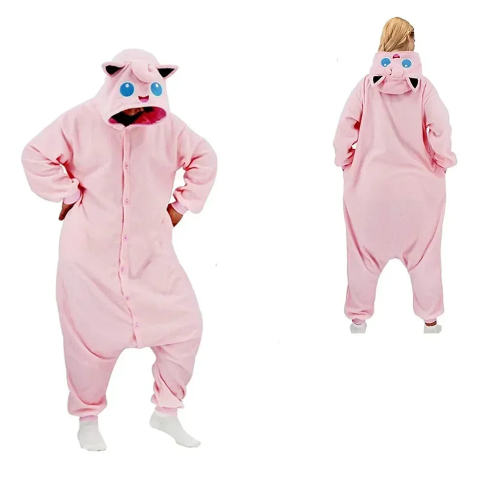 TAKARA TOMY Pokemon Cosplay Kigurumi Onesie Snorlax Jigglypuff Umbreon Gengar Costume Halloween Adult Anime Bulbasaur Pajamas