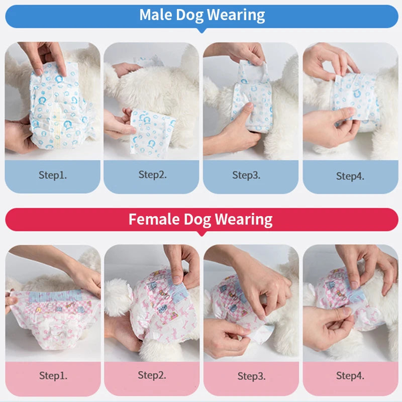 Disposable Dog Diapers 10-Pack 🐶