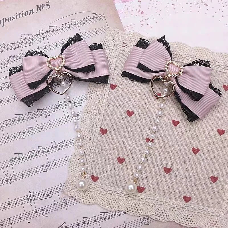 Lolita Hair Bow Clip Set.