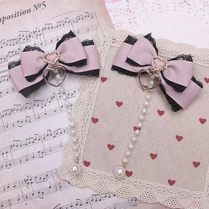 Lolita Hair Bow Clip Set.