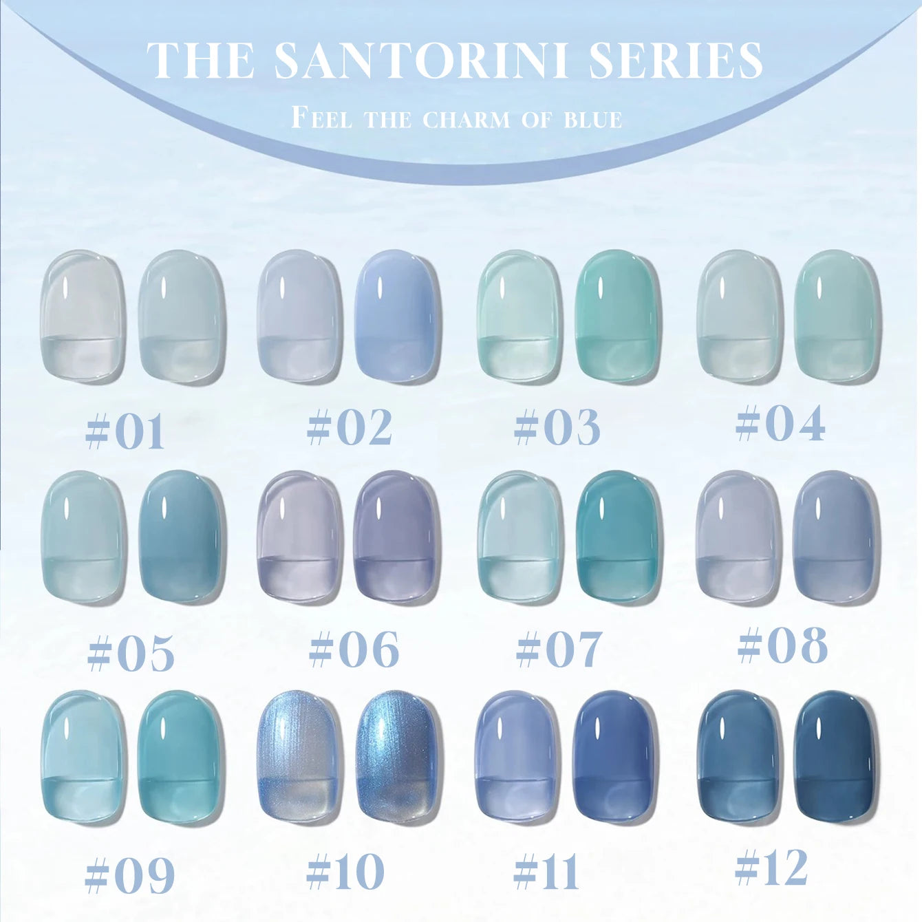MIANEL 12ML Blue Nails Candy Party Nude Gel Nail Polish 2026 New Mint Green Dopamine Macaron Color Nail Polish Nail Art 1-12pcs