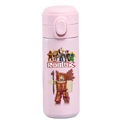 Roblox Anime Water Bottle DynaBlocks 304 Stainless Steel Thermos Cup 420ML Gourde Game Straight Drinking Cup Holiday Gifts