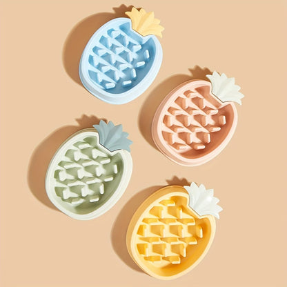1pc Pineapple Shaped Slow Feeder Pet Bowl Anti-choking Dog Food and Water Bowl Pet Slow Feeding Basin Pet Puzzle Food Feeder