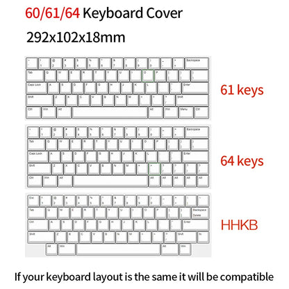 Acrylic Keyboard Clear Protector Case Mechanical Keyboard Dust Cover For 60/61/64 96 98104/108 Key Mouse Cover Keyboard Cover