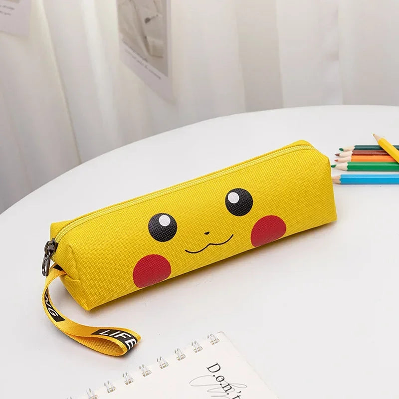 New Anime Pokemon Pikachu Pencil Case Kawaii Cartoon School Student Glowing Pencil Bag Stationery Kids Supplies Festival Gift