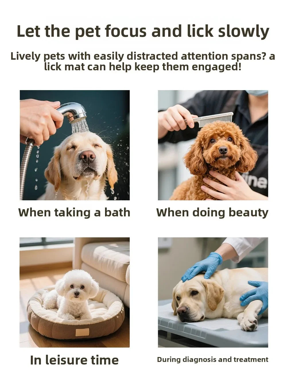 BPA-Free Silicone Pet Lick Mat: 4-Texture Slow Feeder with Powerful Suction Cups