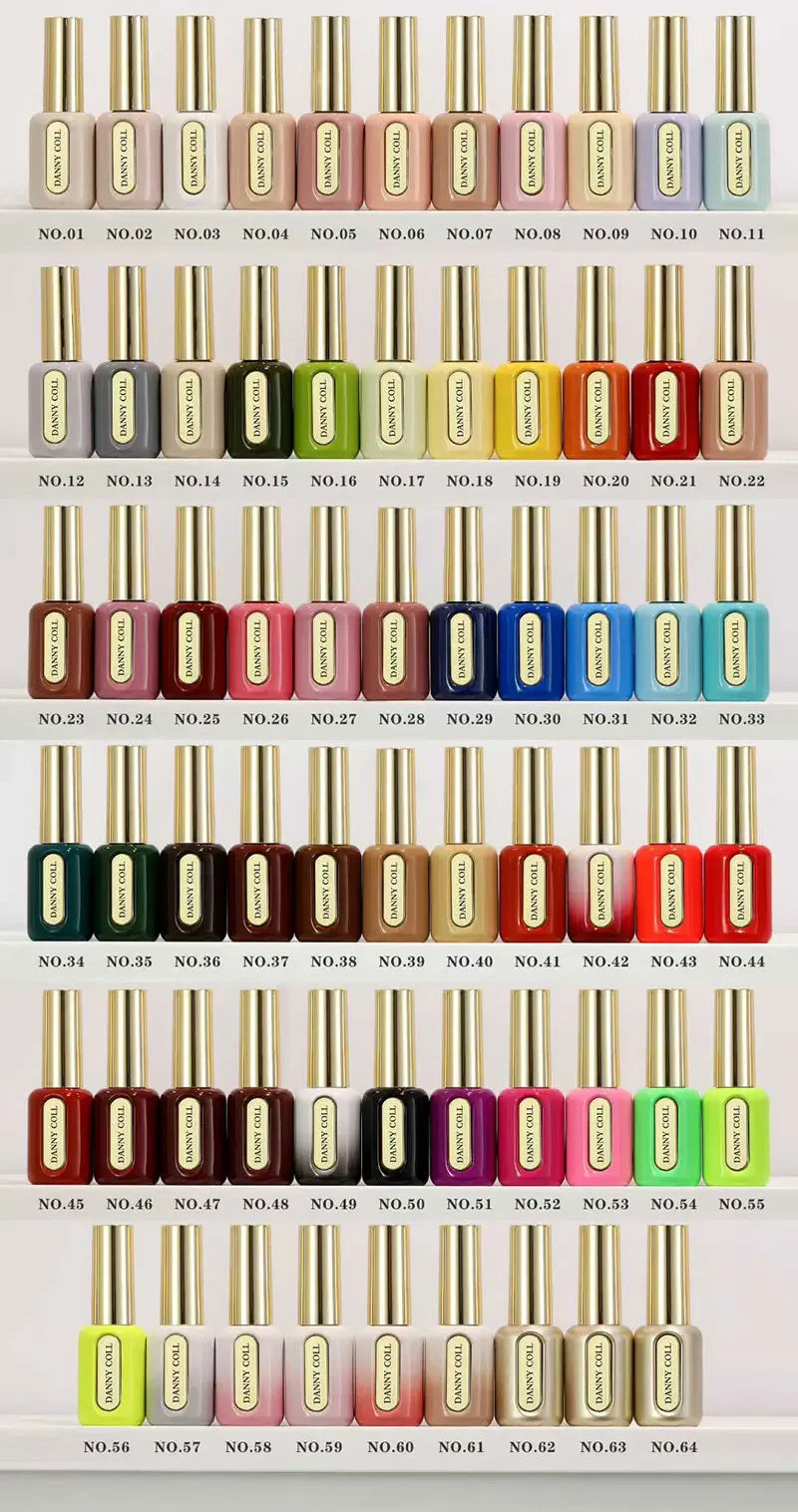 Danny Coll HEMA TPO Free Gel Nail Polish  64pcs With Color Chart 15ml Semi-permanent Nail Polish For Manicure Nail Salon UV Gel