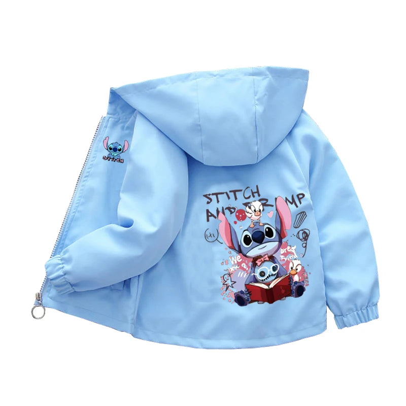 Boys Spiderman Hooded Jackets 1-10 Years Girls Spring Autumn Stitch Print Sports Coats Children Cartoon Outerwear Kids Clothes