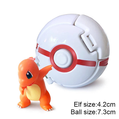25 Styles Pokeball Figure Anime Figure Pokemon Elf Ball Toy Action Model Pikachu Mewtwo Charmander Kids Birthday Gifts Toys