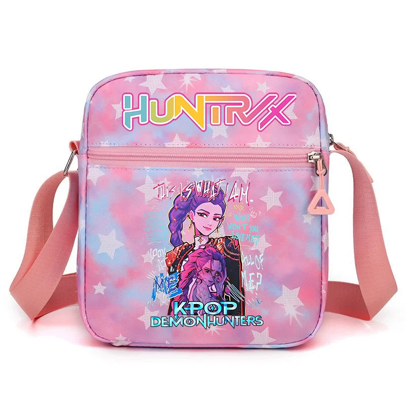 New⭐️ KPOP Shoulder Bag Crossbody Bags Double-deck Storage Bag Large Capacity Square Zip Storage Sports Bag Fans Gift