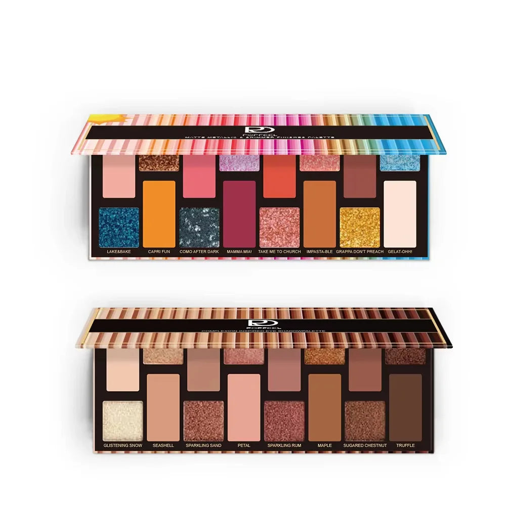 Essential Korean Style Eye Makeup 16 Color Eyeshadow Palette Matte Finish Waterproof Sweatproof Long Lasting and Smudge Proof