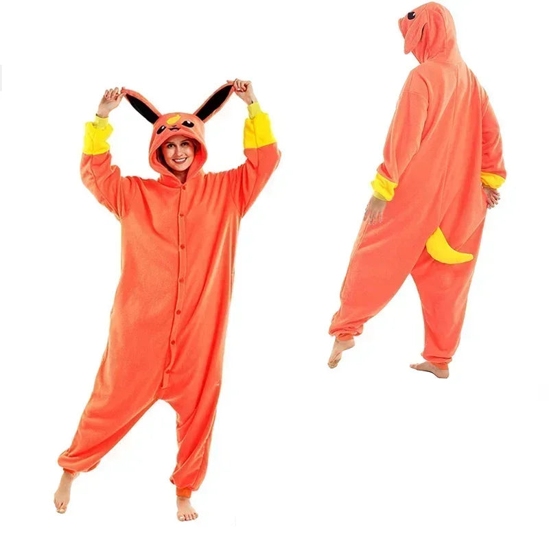 TAKARA TOMY Pokemon Cosplay Kigurumi Onesie Snorlax Jigglypuff Umbreon Gengar Costume Halloween Adult Anime Bulbasaur Pajamas