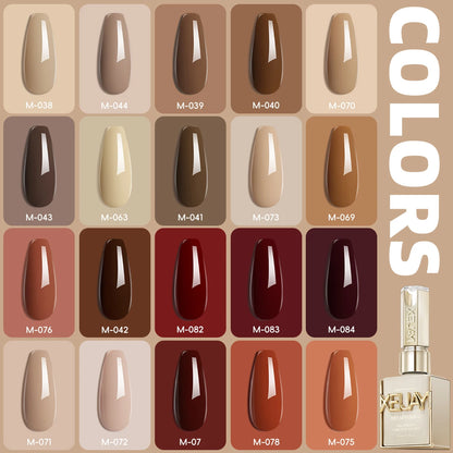 XEIJAYI 20PCS 15ml High-Shine Gel Nail Polish Set in Multiple Colors Soak Off UV/LED, Formaldehyde & Alcohol Free, Perfect