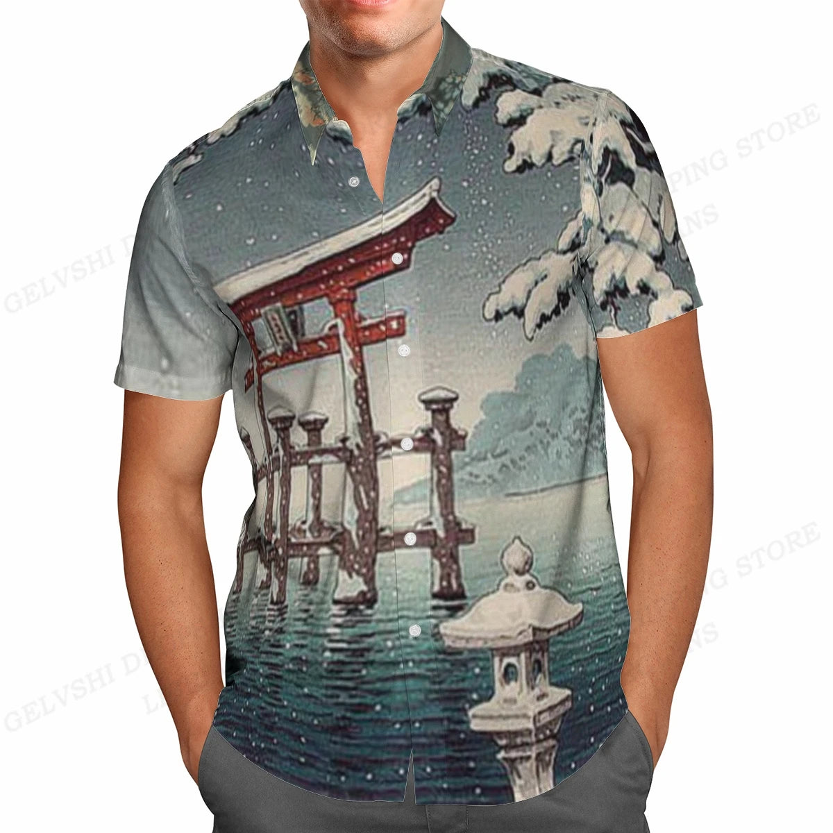 Summer Hawaiian Shirts Fish Printed Shirt Men Women Fashion Short Sleeve Blouse Men's Vocation Lapel Beach Camisas Sea