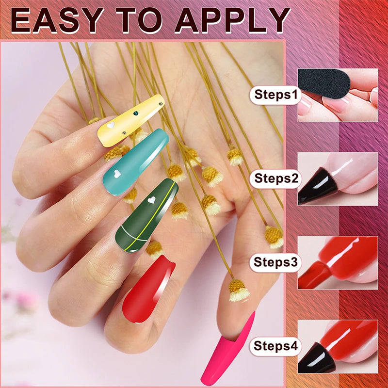 Poly Extension Nail Gel Set Professional Gel Nail Polish Kit 18 Colors Gel With Manicure tools  Intelligent sensing Nail stove