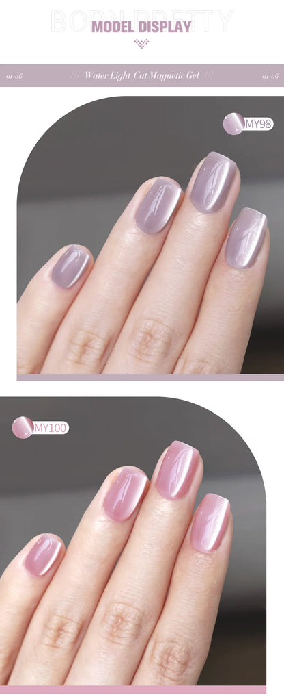 BORN PRETTY Sparkling Glass Bead Cat Magnetic Gel Nail Polish Flash White Spar Red Color Semi Permanent Soak Off UV Gel Varnish