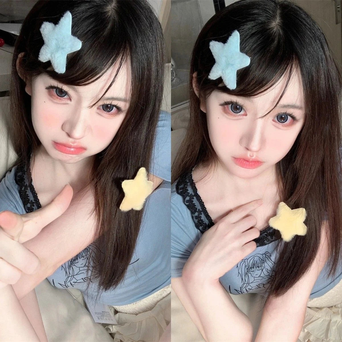 Plush Y2K Star Hair Clip.