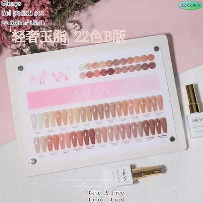 Glenys 22 color series nail polish glue, full network popular color, full immersion gel nail salon, nail art varnish set