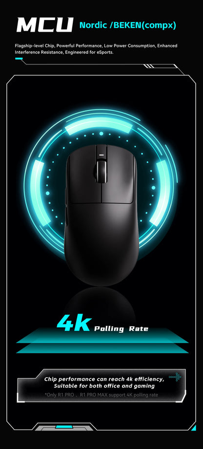 VXE Dragonfly R1 Wireless Mouse PAW3395 Sensor Nordic 52840 2KHz FPS Game Mouse Intelligent Speed Low Delay Game Office
