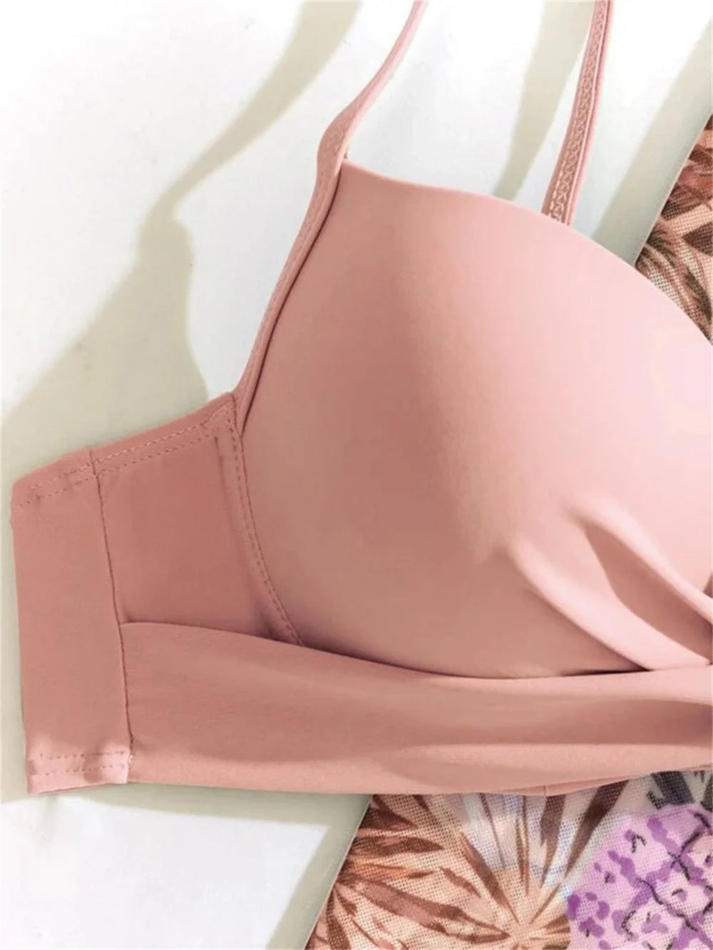 Three Pieces Bikini Set Cover Up Women 2023 New Push Up Twist Swimsuit Print Long Sleeve Swimwear Biquini Bathing Suit Summer