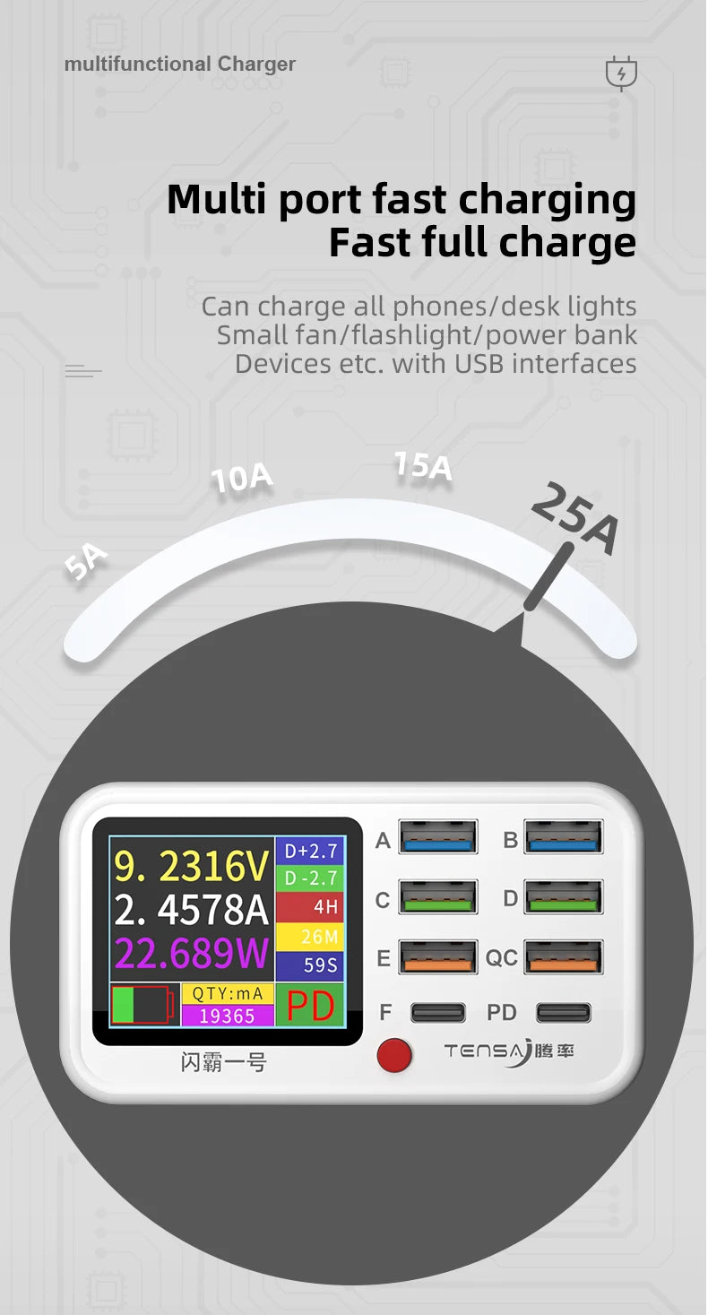 8-Port Wireless Charger Hub.