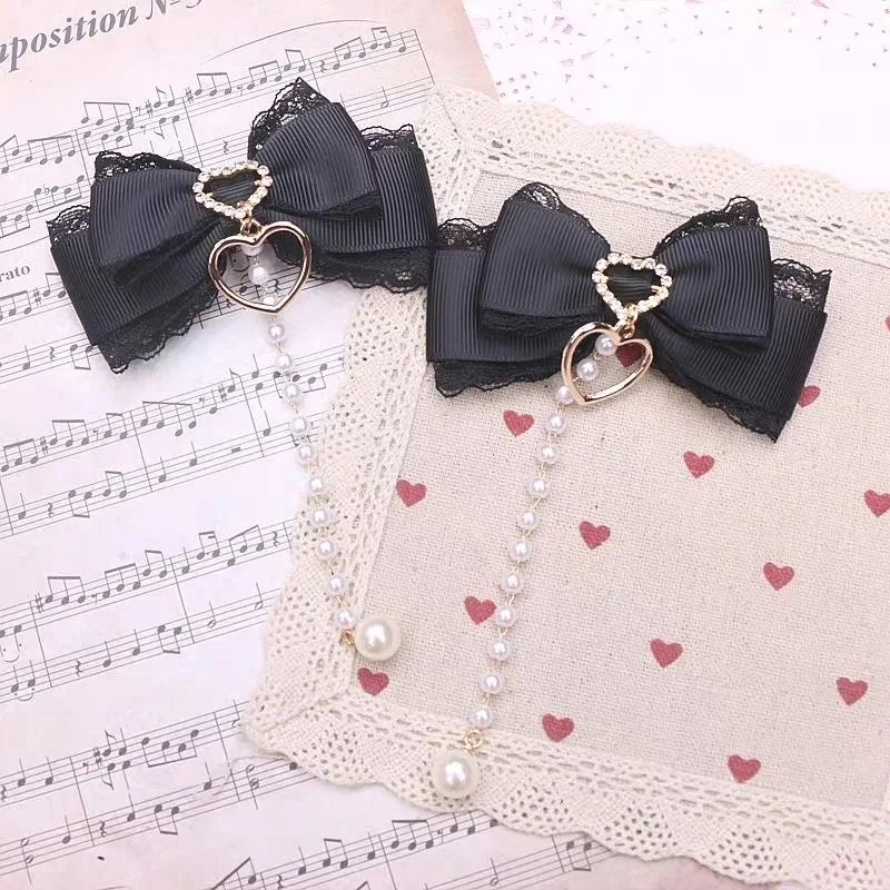 Lolita Hair Bow Clip Set.