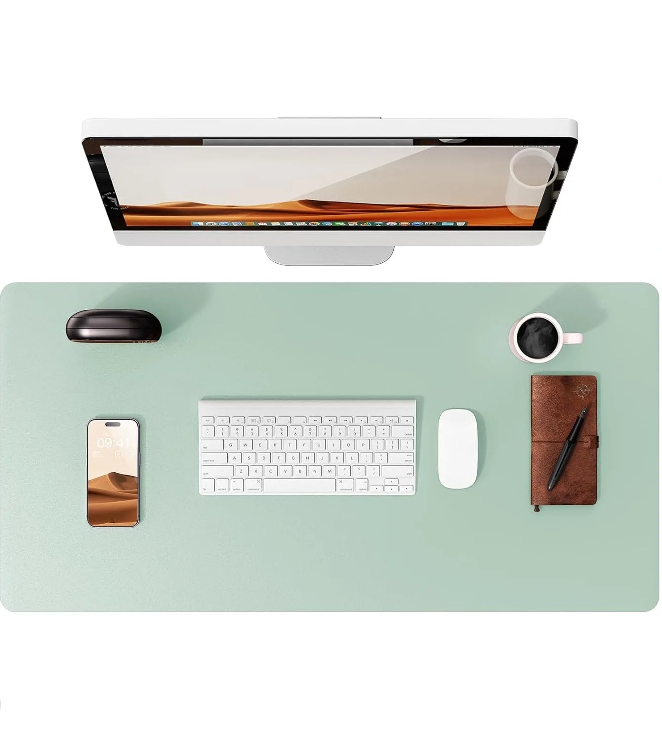 YSAGi Premium PU Leather Desk Mat: Non-Slip Waterproof Office Protector