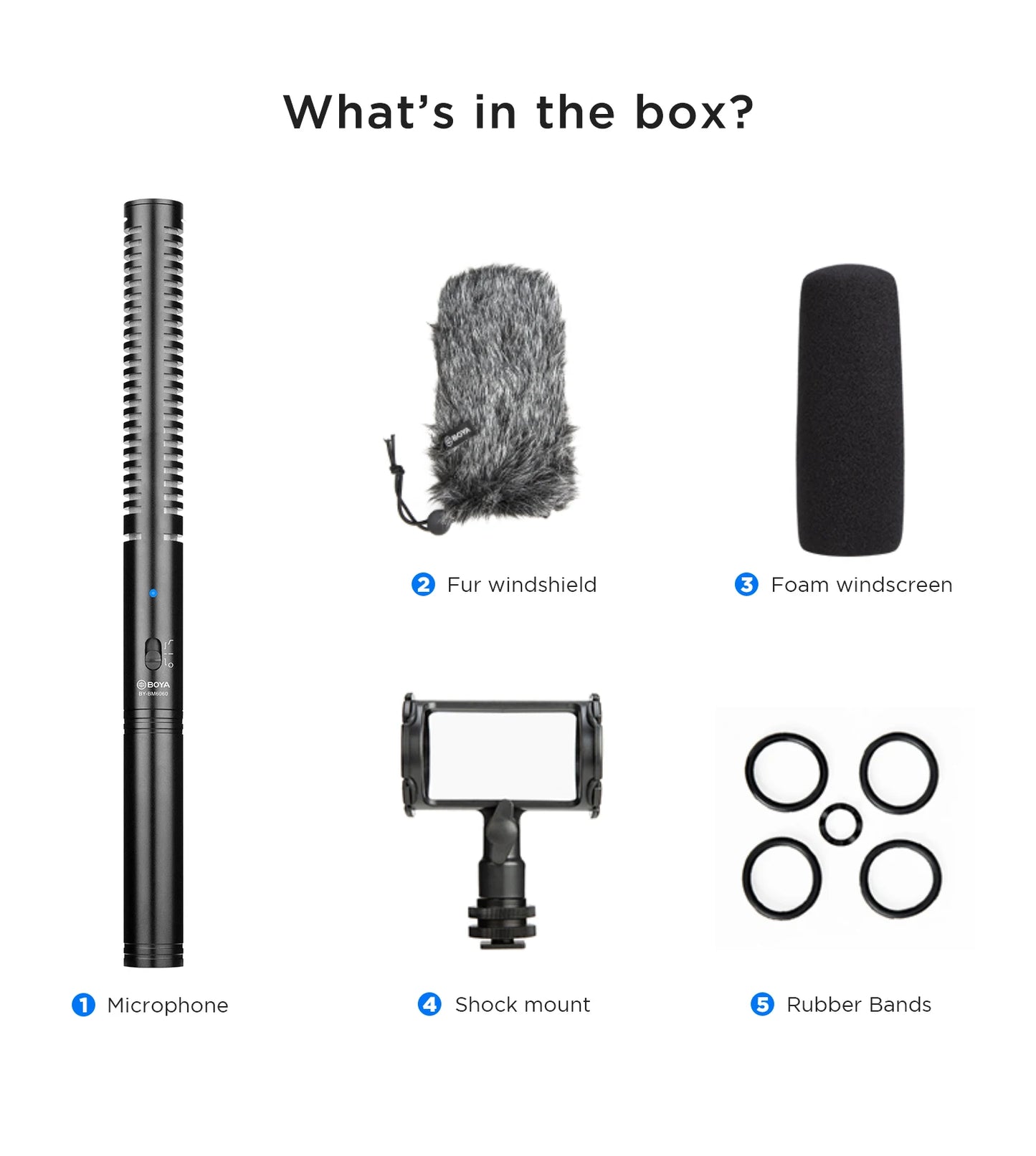 BOYA BY-BM6060 Professional Condenser Shotgun Microphone Handheld Mic for Canon Nikon Camera Vlog Recording Streaming Interview