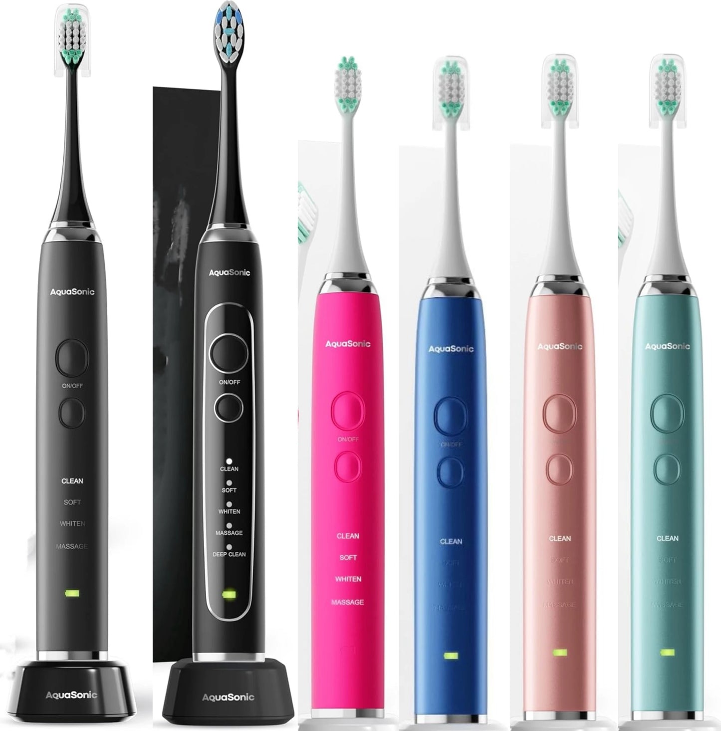 Replacement Toothbrush Heads for AquaSonic Black Series/Black Series Pro/Vibe Series ORCA AQUASONA Toothbrush Bristle Nozzle