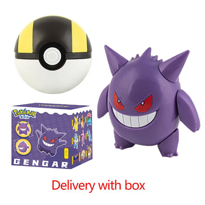 Pokemon Pokeball Figure Ball Pikachu Charizard Mewtwo Mew Eevee Gengar Lapras Blastoise Venusaur Gyarados Educational Toy Kids